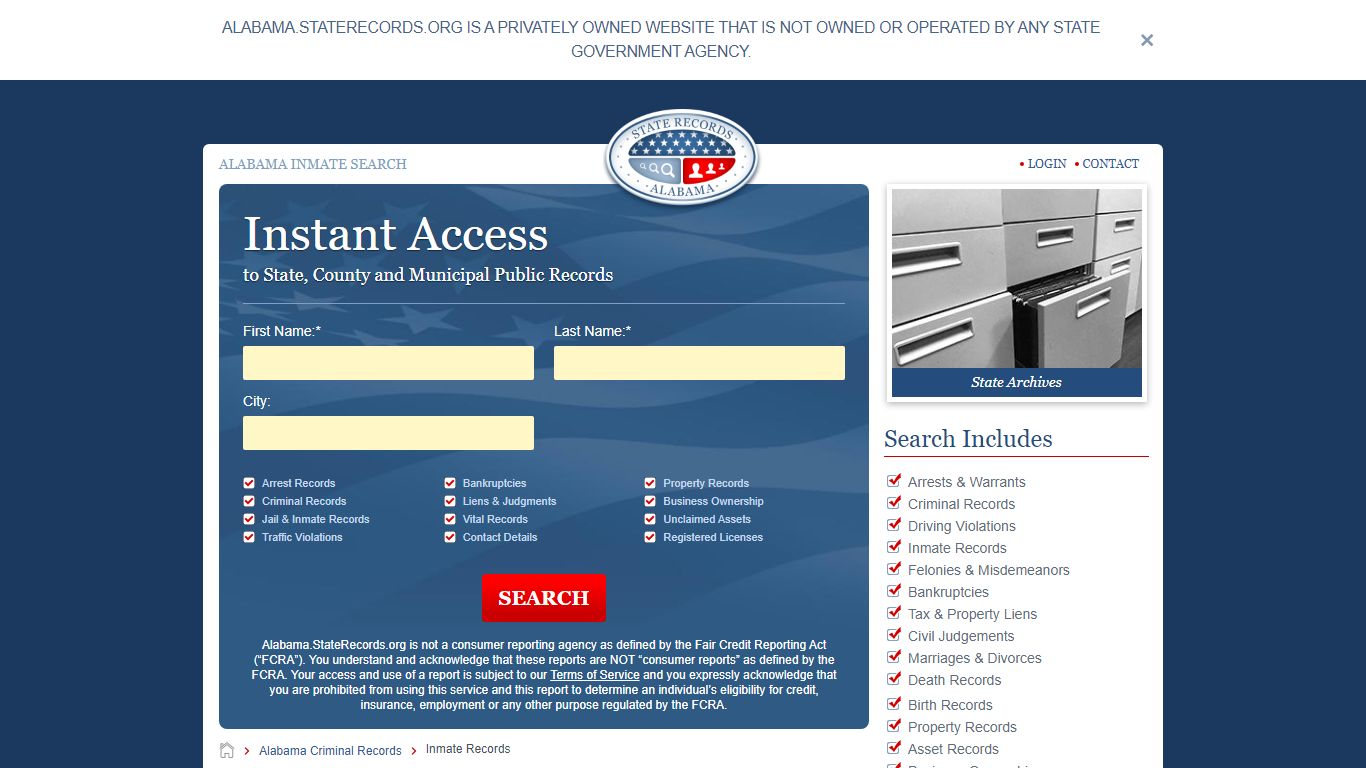 Alabama Inmate Search | StateRecords.org